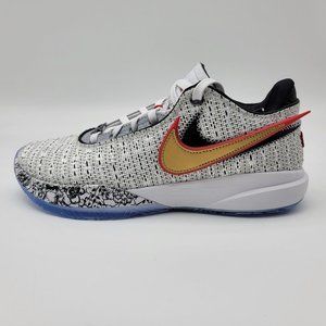 NEW Nike Lebron XX White Gold Black Shoes Sneakers